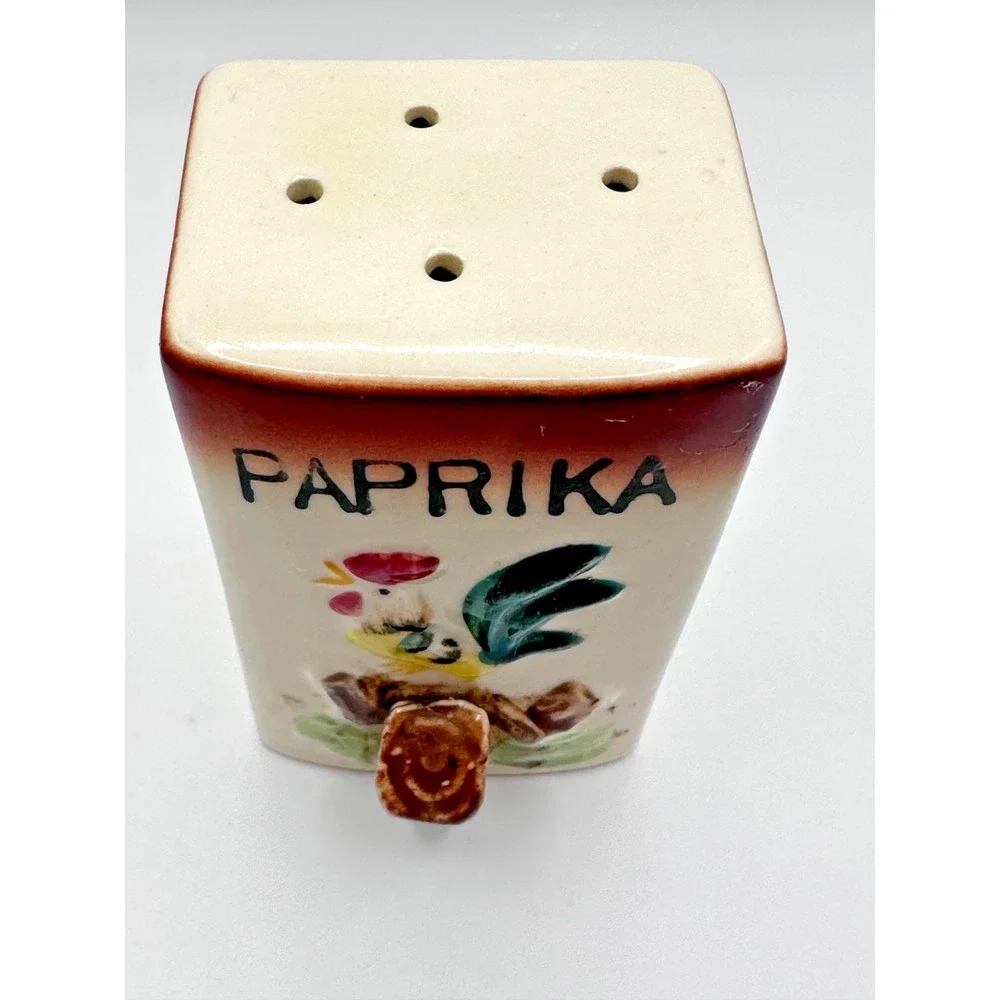 Vintage‎ Ceramic Rooster Spice Jar Paprika Replacement